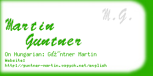 martin guntner business card